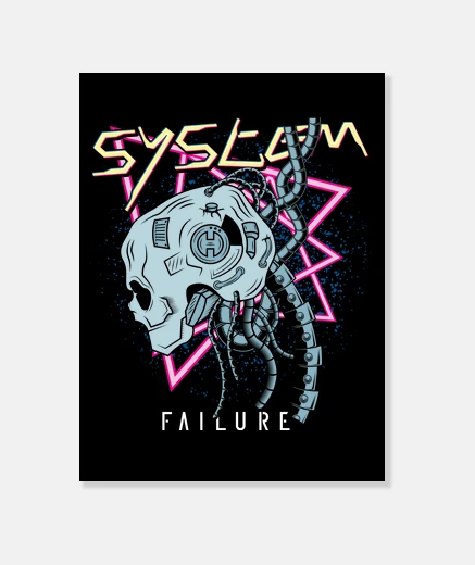 Wall cyberpunk science fiction technology robots