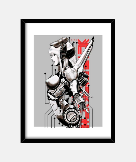 Framed cyborg girl japanese vaporwave urban