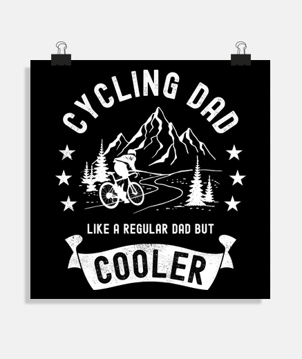 Poster Cycling Dad Cooler Papa Ciclista
