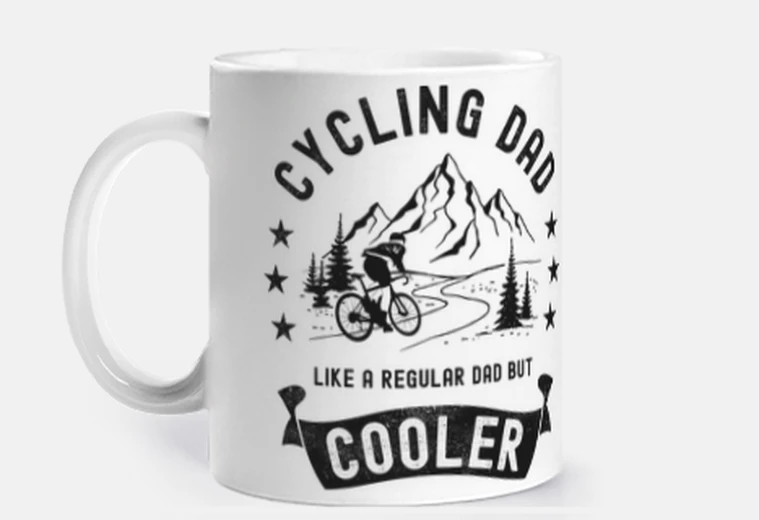 Cup cycling dad cooler papa cyclist