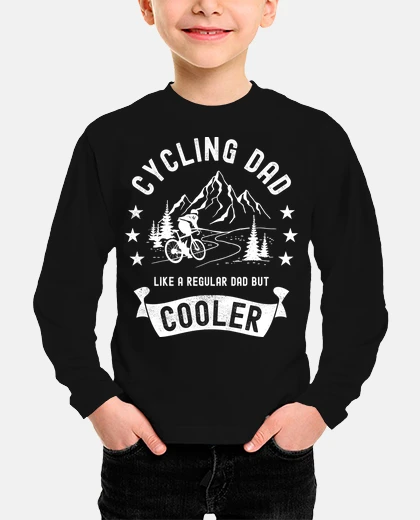 Kids cycling dad cooler papa cyclist