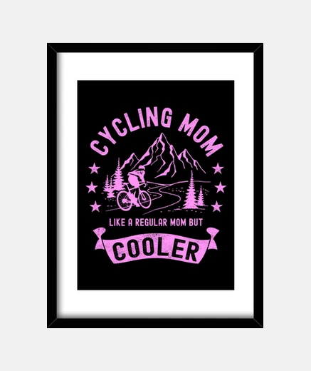 Framed cycling mom gift for cyclist mom