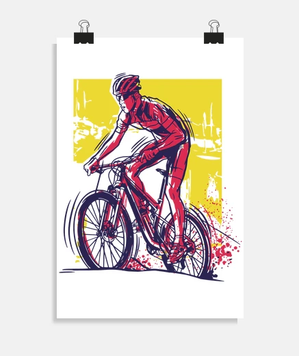 Poster Cycliste grimpeur montagne catégorie affiche chambre salon poster decoration 