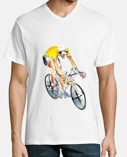 Tee-shirt cycliste maillot jaune