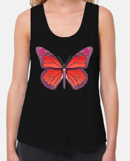 D28 camiseta tirantes mujer monarch red butterfly fashion