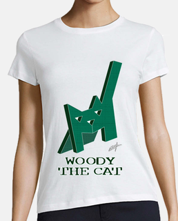 D29 Woody The Cat. Fashion camiseta mujer béisbol.