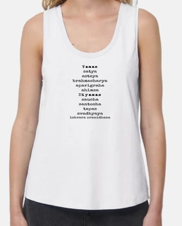 D2 Yamas y Niyamas camiseta mujer tirantes blanca