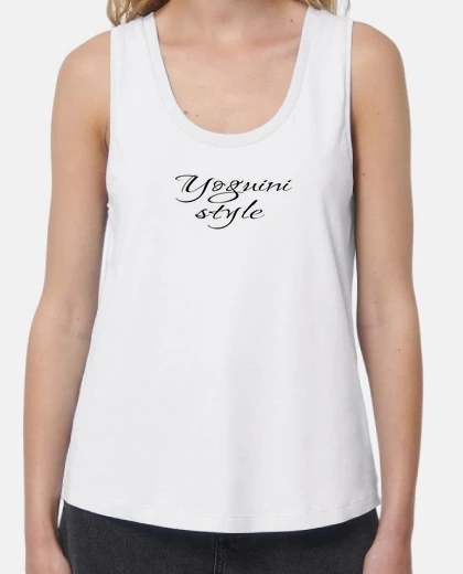 T-shirt d8 canotta da t-shirt donna bianca stile yogini