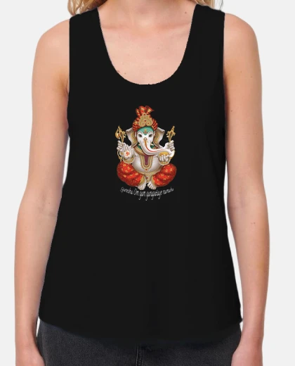 T-shirt d9 ganesha t-shirt donna cinturini nera
