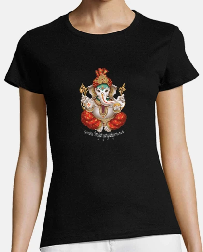 T-shirt d9 ganesha t-shirt donna nera manica corta