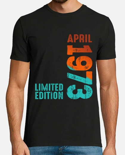 T-shirt da aprile 1973 anno 1973 retrò