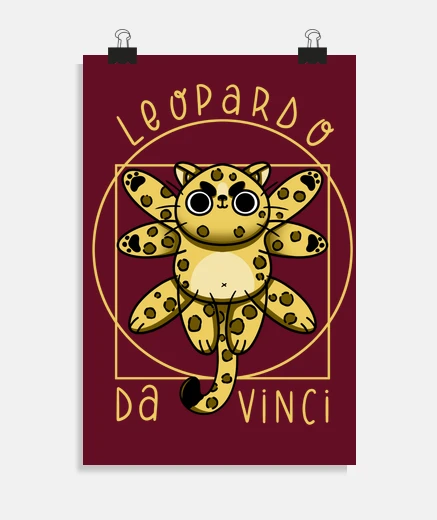 Poster da vinci leopard