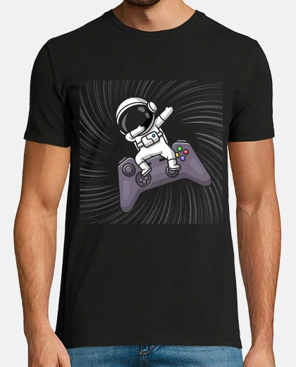 Tee-shirt Dab Astronaute assis manette de jeux