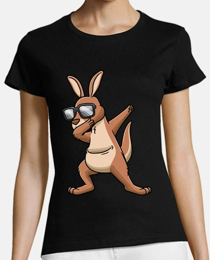 Playera dabbing kangaroo with sunglasses