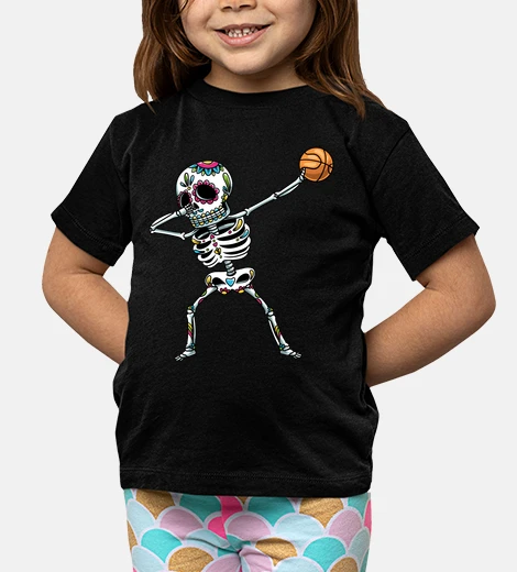 Ropa dabbing sugar skull skeleton basketball