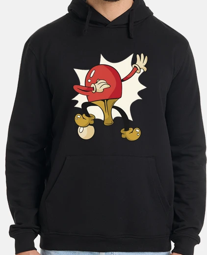 Hoodie dabbing table tennis paddle