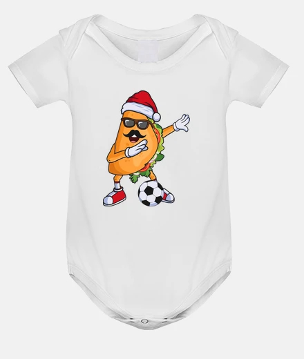 Kids dabbing taco with soccer ball futbol