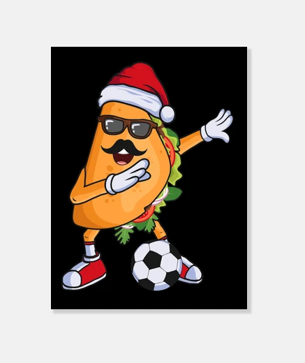 Stampa Dabbing Taco with Soccer Ball Futbol