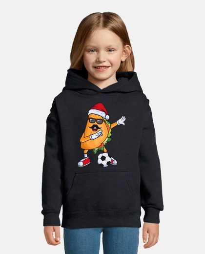 Kids dabbing taco with soccer ball futbol