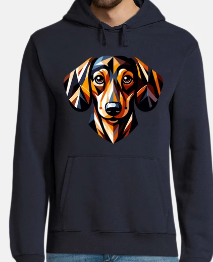 Dachshund Colorido. Arte Geométrico Mosaico