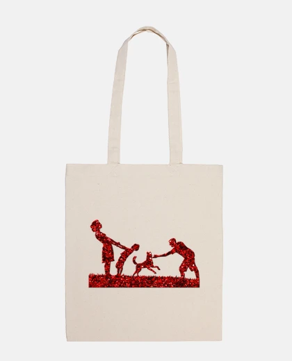 Bag dad and mom play with child balance bag couple life wedding tote