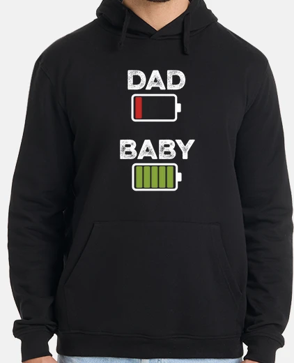 Hoodie dad baby, color, black