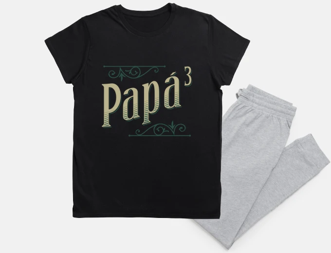 Pajama dad cubed 3 children father&#39;s day gift
