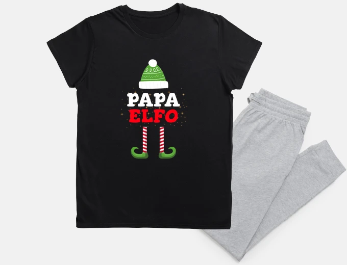Pyjama dad elf at christmas