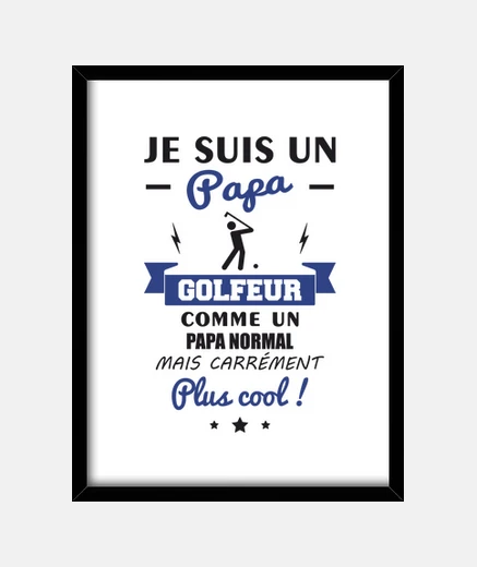 Framed dad golfer fathers day gift idea