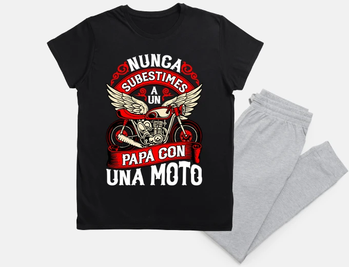 Pajama dad with a motorcycle father biker gift motorcycles