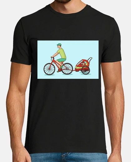 T-shirt dad with his child in tow, father&#39;s day,