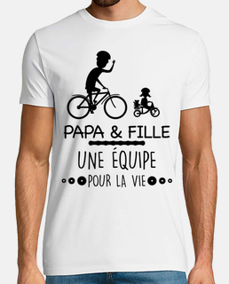 dad and daughter cycling team for life