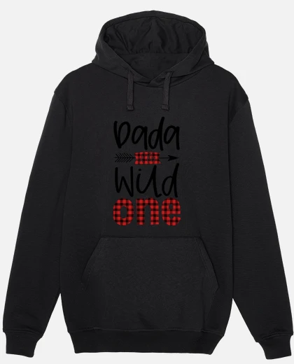 Dada of the wild one buffalo plaid hoodie tostadora