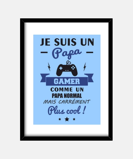 Framed daddy gamer gift geek gaming