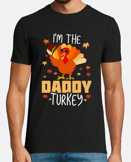 Tee-shirt Daddy Turkey 2021 Happy Thanksgiving