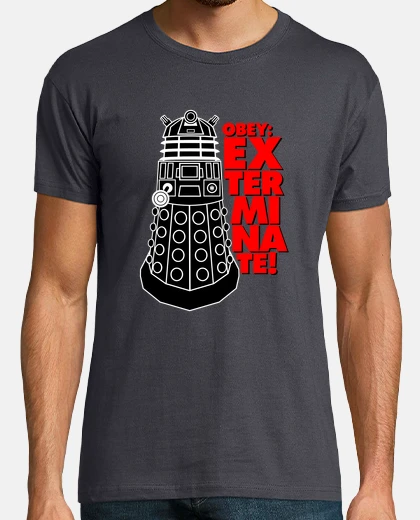 Tee-shirt dalek - obey: exterminer! (dr who)