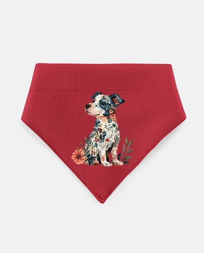 Mascotas dalmatian flowers fashion boho chic