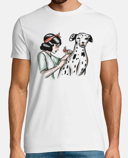 Tee-shirt dalmatien humour tatoueuse dalmatiens