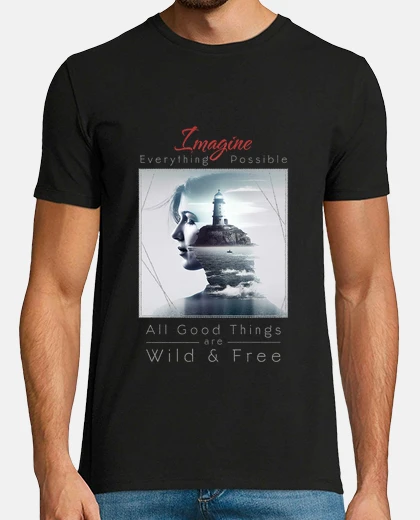 Tee-shirt Dame Phare Mer Imagine Libre