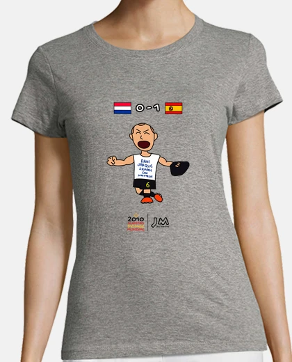 Tee-shirt dani jarque toujours avec nous - objectif iniesta finale mondiale 2010