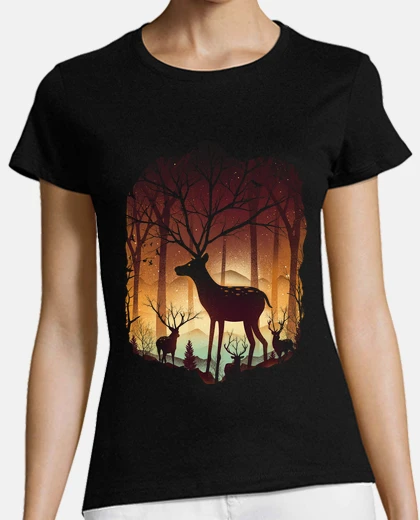 Tee-shirt dans les bois de cerf