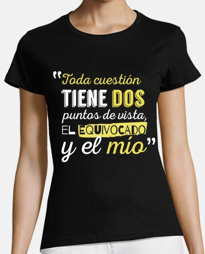 T-shirt (dark background) woman views