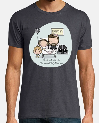 T-shirt darth vader family beard luke and leia