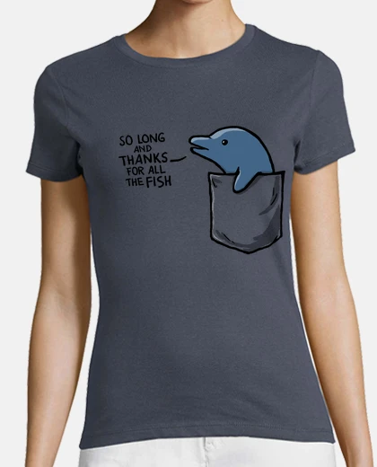 Tee-shirt dauphin dans une poche