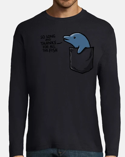 Tee-shirt dauphin dans une poche