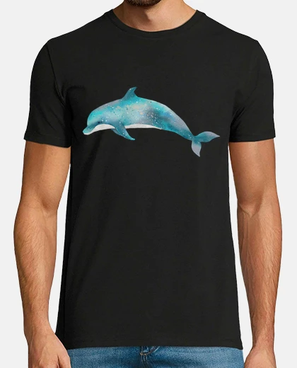 Tee-shirt Dauphin peinture aquarelle art