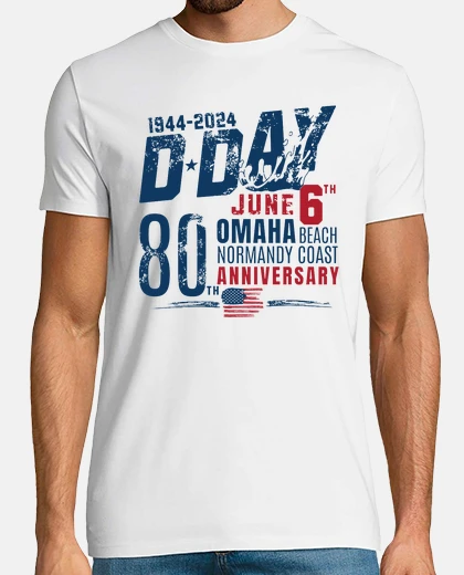 T-shirt dday omaha beach 80° anniversario