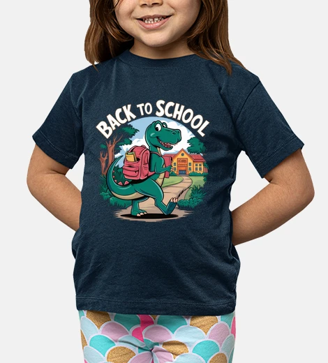 Ropa de regreso a la escuela con un lindo dinosaurio