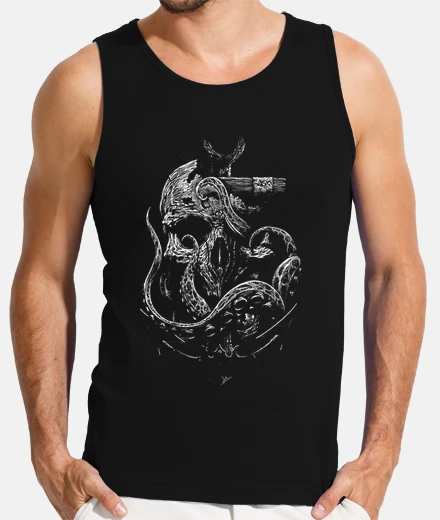 Tee-shirt D&eacute;bardeur Homme - Dark Skull Anchored Skull