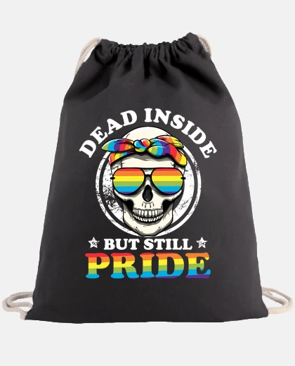 Bag dead inside but still pride lgbtq community raimbow vintage